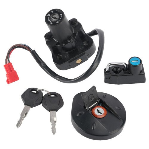 4-Wire Ignition Switch Fuel Cap Helmet Lock Set For Yamaha XT 250 X Serow 05-17