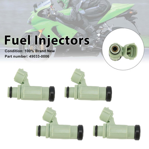 Fuel Injectors 49033-0009 For Kawasaki ZX-6R ZX-6RR ZX636 05-06