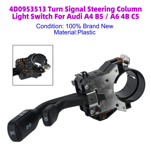4D0953513 Turn Signal Steering Column Light Switch For Audi A4 B5 / A6 4B C5