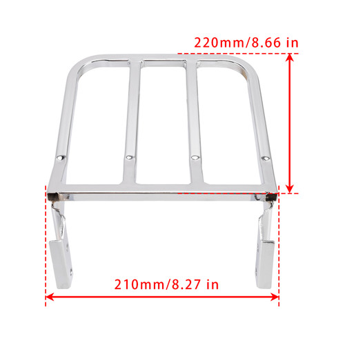 Sissy Bar Backrest Luggage Rack For Heritage Softail Dyna Sportster 1986+ Chrome