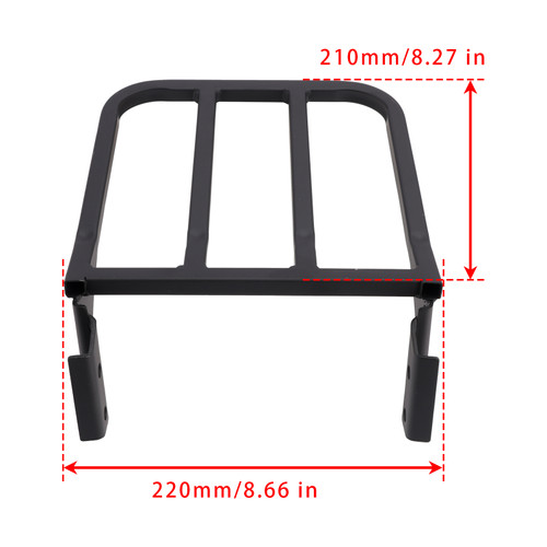 Sissy Bar Backrest Luggage Rack For Heritage Softail Dyna Sportster 1986+ Black