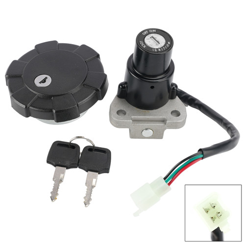 4-Wire Ignition Switch Fuel Cap Lock Set For Yamaha DT 125R DT125R 1987-2002