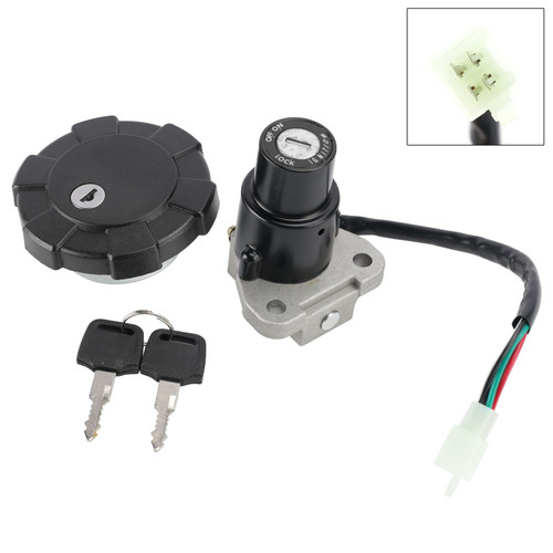 4-Wire Ignition Switch Fuel Cap Lock Set For Yamaha DT 125R DT125R 1987-2002