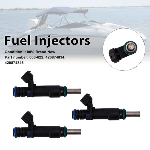 3PC 420874834 Fuel Injectors 420874846 For Sea-Doo GTI 155 GTR 215 RXT 260