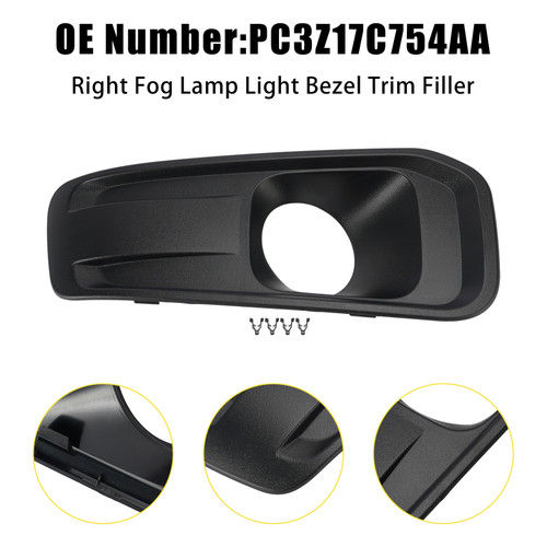 Right Fog Lamp Light Bezel PC3Z17C754AA For Ford F250/350/450/550 2023-2025