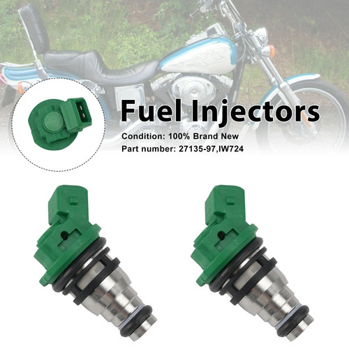 2PC IW724 Fuel Injectors 27135-97 For Dyna Bad Boy 1200 Sportster Road King