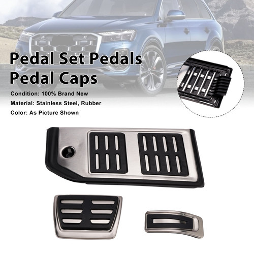 Pedal Set Pedals Pedal Caps For Audi Q7 4MB 2015-2025 Q8 4MN 2018-2025