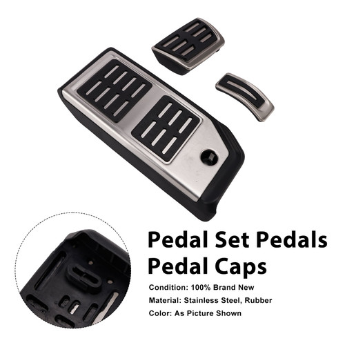 Pedal Set Pedals Pedal Caps For Audi Q7 4MB 2015-2025 Q8 4MN 2018-2025