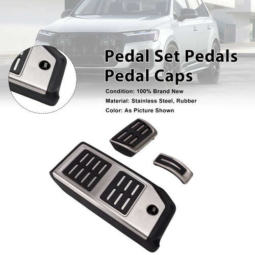 Pedal Set Pedals Pedal Caps For Audi Q7 4MB 2015-2025 Q8 4MN 2018-2025