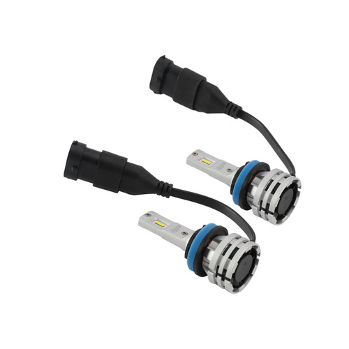 LED Headlight Bulb Kit High Low Beam H11 12V 24W 6500K Fan Cooling For HELLA