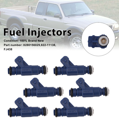 6PC 822-11138 Fuel Injectors â?280156029 For Mercury Mountaineer Ford Ranger Explorer