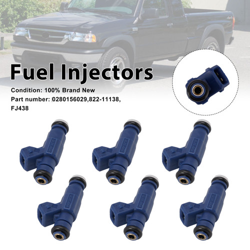 6PC 822-11138 Fuel Injectors â?280156029 For Mercury Mountaineer Ford Ranger Explorer