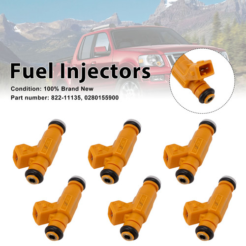 6PC 822-11135 Fuel Injectors â?280155900 For Mercury Mountaineer Ford Explorer
