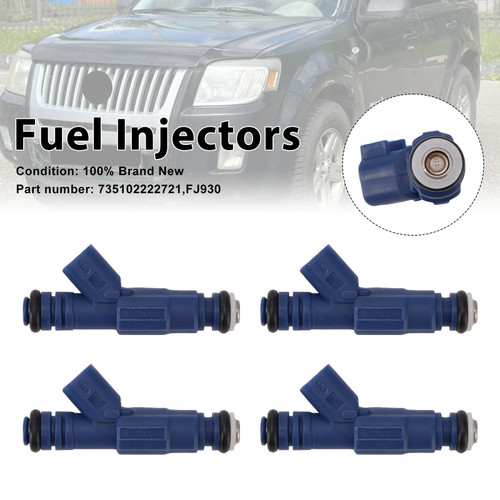 4PC FJ930 Fuel Injectors 735102222721 For Mercury Mariner Ford Mazda Tribute