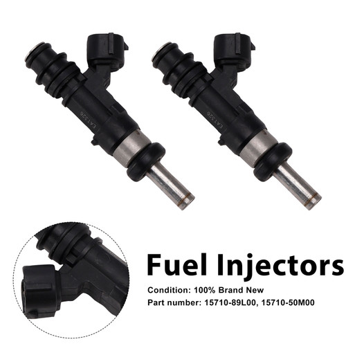 2PC 15710-89L00 Fuel Injectors 15710-50M00 For Suzuki Outboard 15HP 9.9HP 20HP