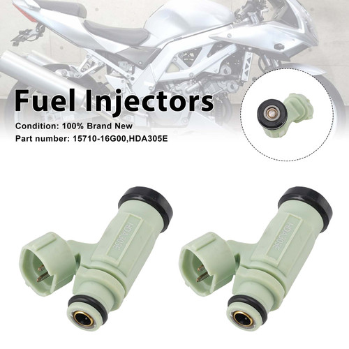 2PC HDA305E Fuel Injectors 15710-16G00 For SUZUKI SV1000 1000S 2003-2007