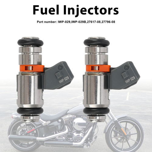 2PC Fuel Injectors IWP-029 For Electra Glide Street Glide Road King 08-17