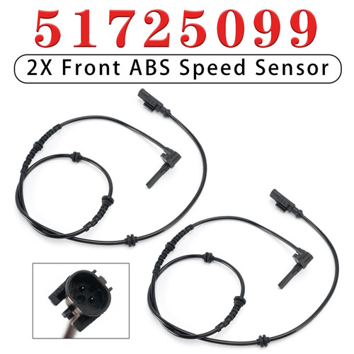 2X Front Right&Left ABS Speed Sensor for Citroen 51725099 52148329