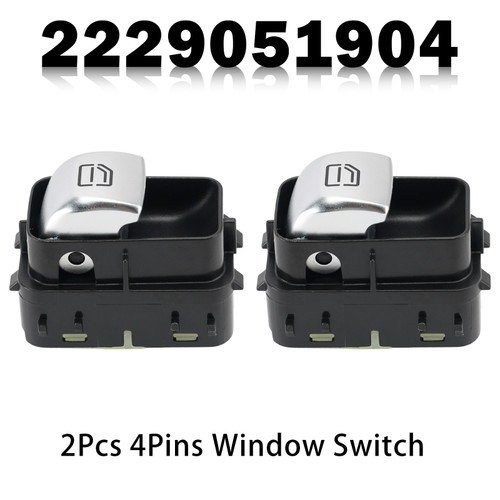 2Pcs 4Pins Window Switch 2229051904 for Mercedes-Benz W213 W222 E300 S500 S600