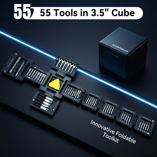 Unfold the All-in-One Home & Precision Toolkit 55 Pieces tools Screwdriver Set for iPhone