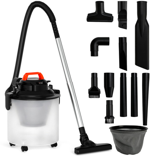 Wet Dry Blow Three Uses 6.6 Gallon 2500w 6.5 Peak Hp Stainless Steel Shop Vac Vacuum Cleaner Garage Portable Car Detailing For House Garage Workshop Car