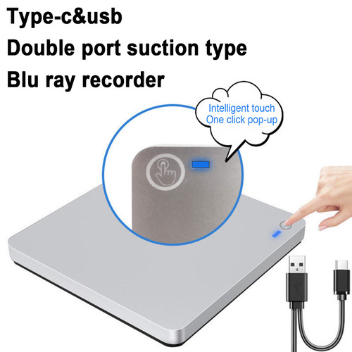 4K Genuine Burner External USB 3.0 Player DVD CD BD Recorder Drive Silver