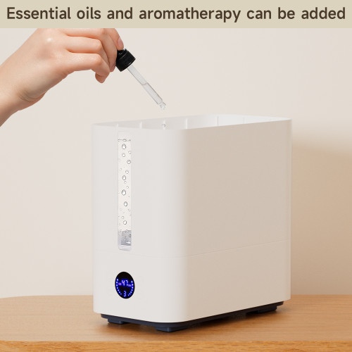 9.8L Large Capacity Humidifier 800ml/h Nano Four-Spray 50H Runtime 34dB Ultra-Quiet Top-Fill Smart Display with Timer & Auto Shut-Off