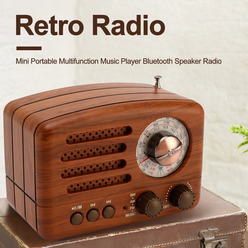 Retro-Style Decorative Radio Mini Portable Music Player Bluetooth Speaker Radio