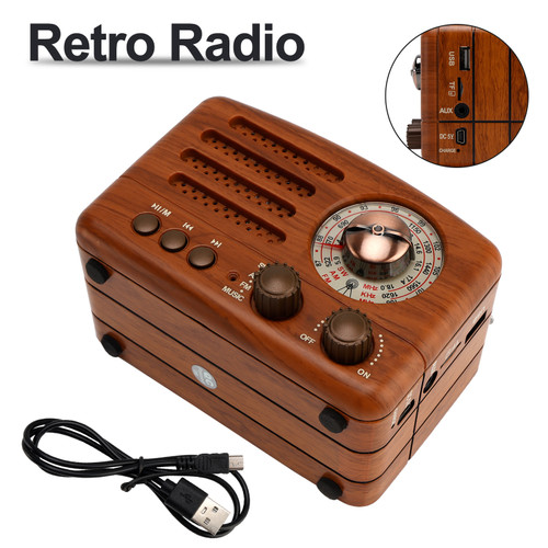 Retro-Style Decorative Radio Mini Portable Music Player Bluetooth Speaker Radio