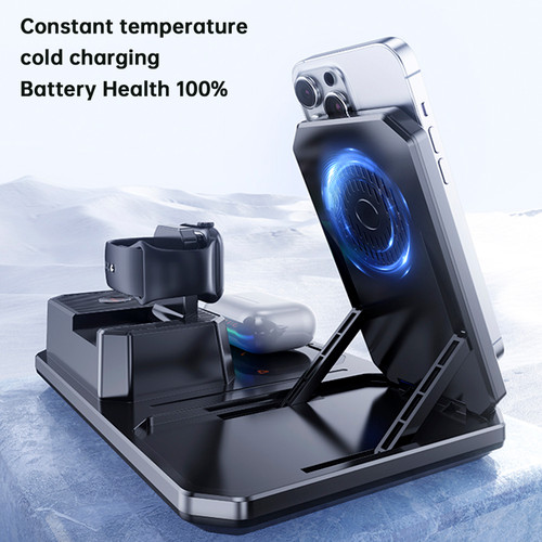 6 in 1 Magnetic Wireless Charger Bluetooth Speakers for Apple 17 16e 16 15 14 13