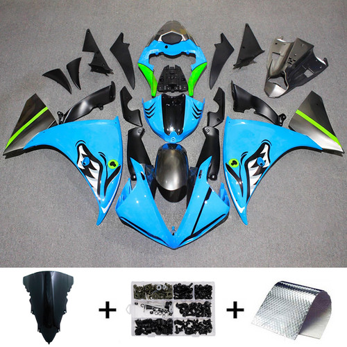 Injection Fairing Kit Bodywork Plastic ABS For Yamaha YZFR1 YZF-R1 2009-2011