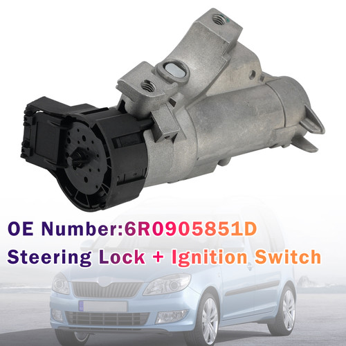 Steering Lock + Ignition Switch 6R0905851D For Seat Ibiza Skoda Citigo