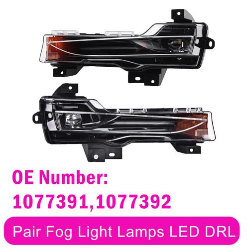 Pair Fog Light Lamps LED DRL For Tesla Model 3 Y 2017é?023