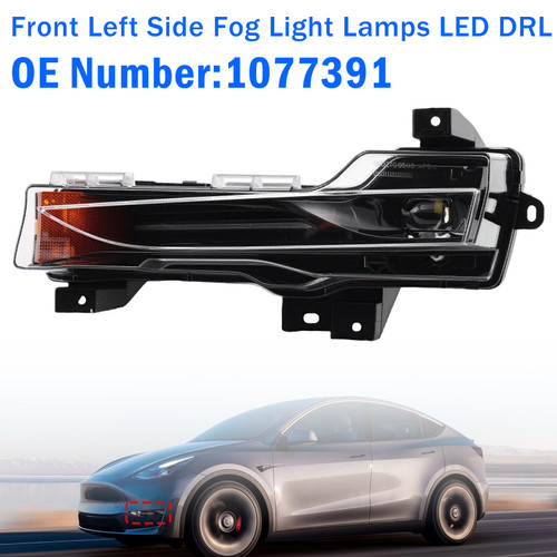 Front Left Side Fog Light Lamps LED DRL 1077391 For Tesla Model 3 Y 2017é?023