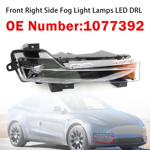 Front Right Fog Light Lamps LED DRL 1077392 For Tesla Model 3 Y 2017é?023