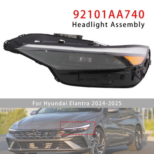 Left LED Headlight Assembly 92101AA740  For Hyundai Elantra 2024-2025