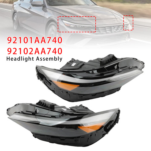 Left+Right LED Headlight Assembly 92101AA740 For Hyundai Elantra 2024-2025