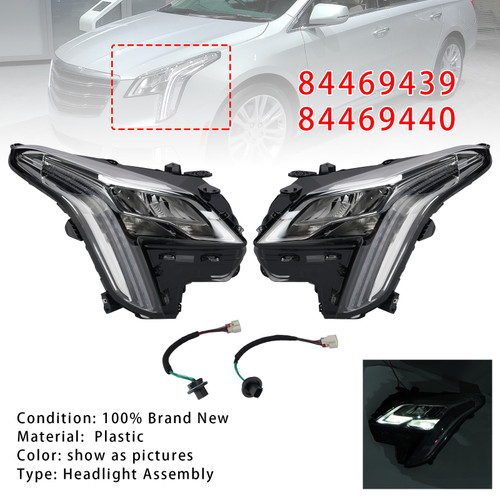 Left+Right LED Headlight 84469439 84469440 For Cadillac XTS 2018-2019