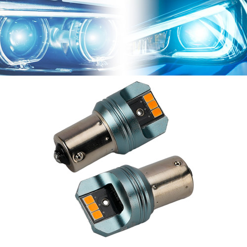 Car Light LED Auxiliary Bulb Kit PY21W 12V 3W 1700K Amber For HELLA LEDS25AA3