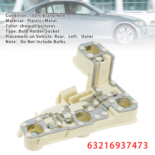 Rear Left Bulb Holder Socket For BMW 3 Series E90(Sedan) 2005-2008(Pre-LCI)