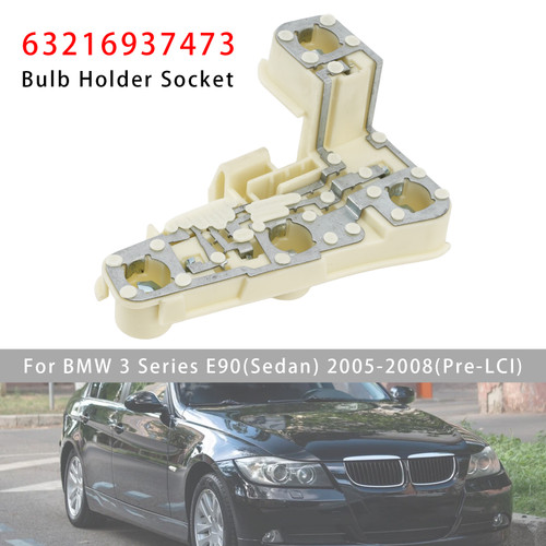 Rear Left Bulb Holder Socket For BMW 3 Series E90(Sedan) 2005-2008(Pre-LCI)