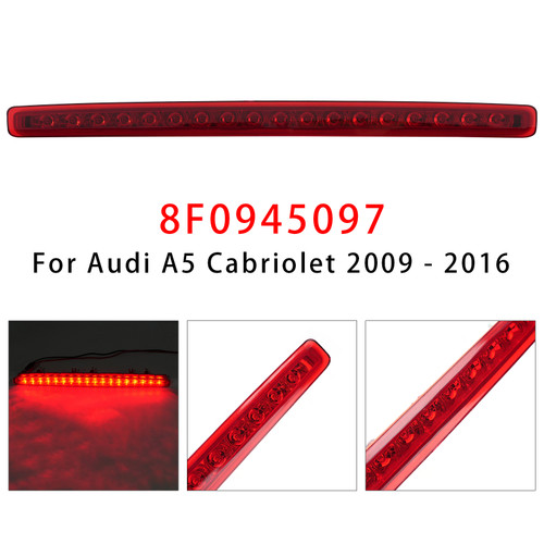 Rear Third 3Rd Brake Lamp Light Red 8F0945097 For Audi A5 Cabriolet 2009-2016