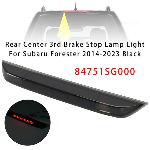Rear Center 3rd Brake Stop Lamp Light For Subaru Forester 2014-2023 Black