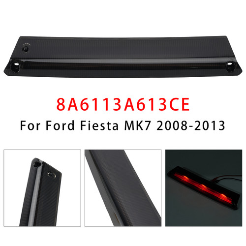 Rear High Level 3rd Brake Light 8A6113A613CE For Ford Fiesta MK7 Focus MK3 Black