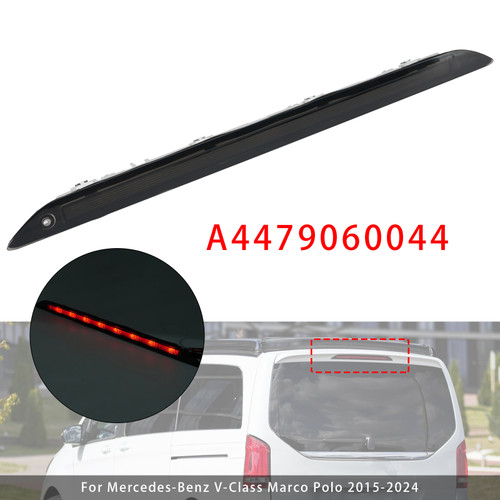 Rear Third Brake Light For Mercedes Benz Vito W447 Marco Polo Metris 14-25 Black