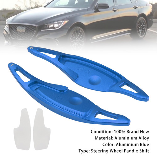Steering Wheel Paddle Shifter For Genesis G80 Sport 17-20 Aluminium Blue