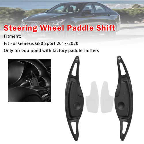 Steering Wheel Paddle Shifter For Genesis G80 Sport 17-20 Aluminium Black