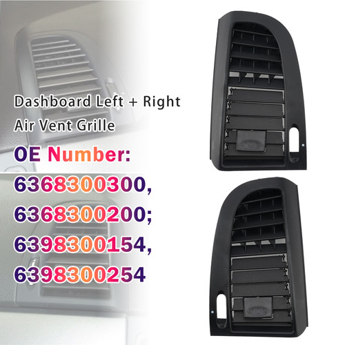 Dashboard L+R Air Vent Grille For Benz W636 04-15 W639 10-04