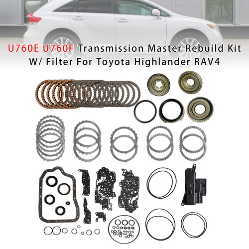 U760E U760F Transmission Master Rebuild Kit W/ Filter For Toyota Highlander RAV4