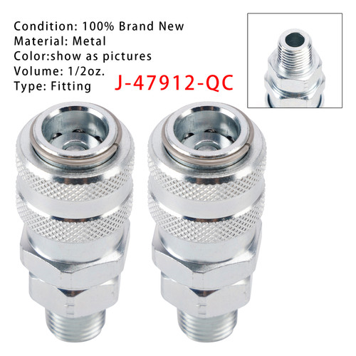 2PCS Fuel System Coupler Fitting J-47912-QC For Detroit Diesel S60 MBE4000